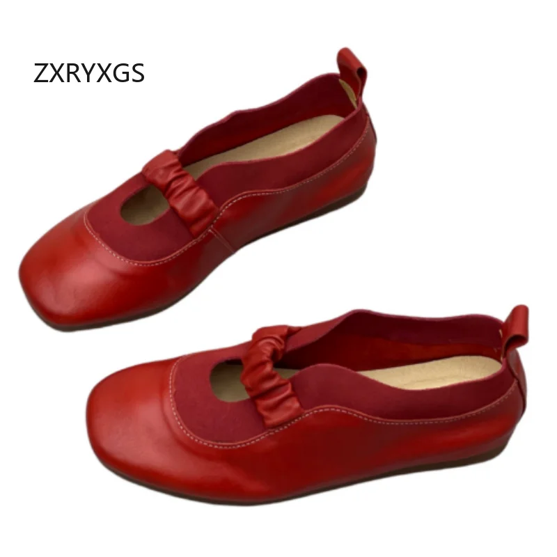 ZXRYXGS Premium Cowhide Full Real Leather Shoes Flat Shoes 2026 New Square Toe Shallow Mouth Women's Flats Fashion Casual Shoes
ZXRYXGS Premium Cowhide Full Real Leather Shoes Flat Shoes 2026 New Square Toe Shallow Mouth Women's Flats Fashion Casual Shoes
