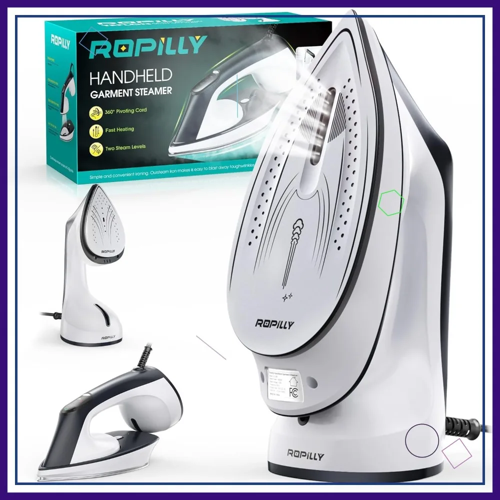 Паровой утюг 2-в-1 мощностью 1600 Вт с керамической пластиной, турбо-паром, контролем температуры и автоотключением для всех видов тканей
Паровой утюг 2-в-1 мощностью 1600 Вт с керамической пластиной, турбо-паром, контролем температуры и автоотключением для всех видов тканей