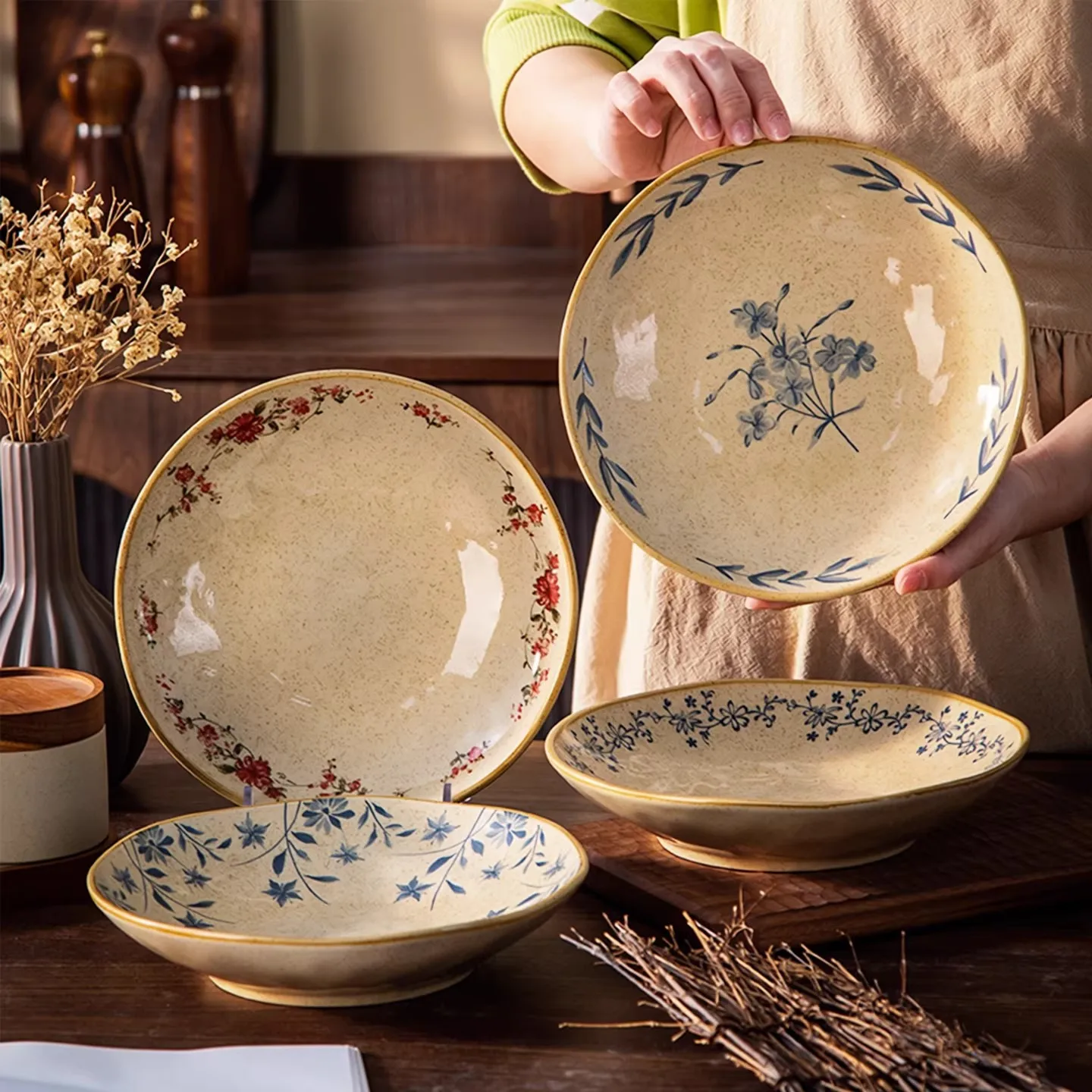HYS retro underglaze color high value dish set ceramic tableware household bowl plate vegetable plate breakfast plate
HYS retro underglaze color high value dish set ceramic tableware household bowl plate vegetable plate breakfast plate