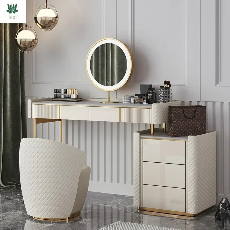 Modern Makeup Vanity Desk with Lights and Full-Length Mirror, White Vanity Table Set with 3 Lighting Modes, Dressing Table
Modern Makeup Vanity Desk with Lights and Full-Length Mirror, White Vanity Table Set with 3 Lighting Modes, Dressing Table