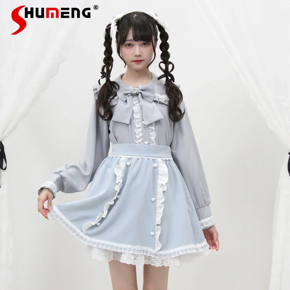 Japanese Mine Style Bow Embroidered Lace Ruffles Splicing High Waist A-line Sweet Cute All-matched Lolita Short Skirts for Women
Japanese Mine Style Bow Embroidered Lace Ruffles Splicing High Waist A-line Sweet Cute All-matched Lolita Short Skirts for Women