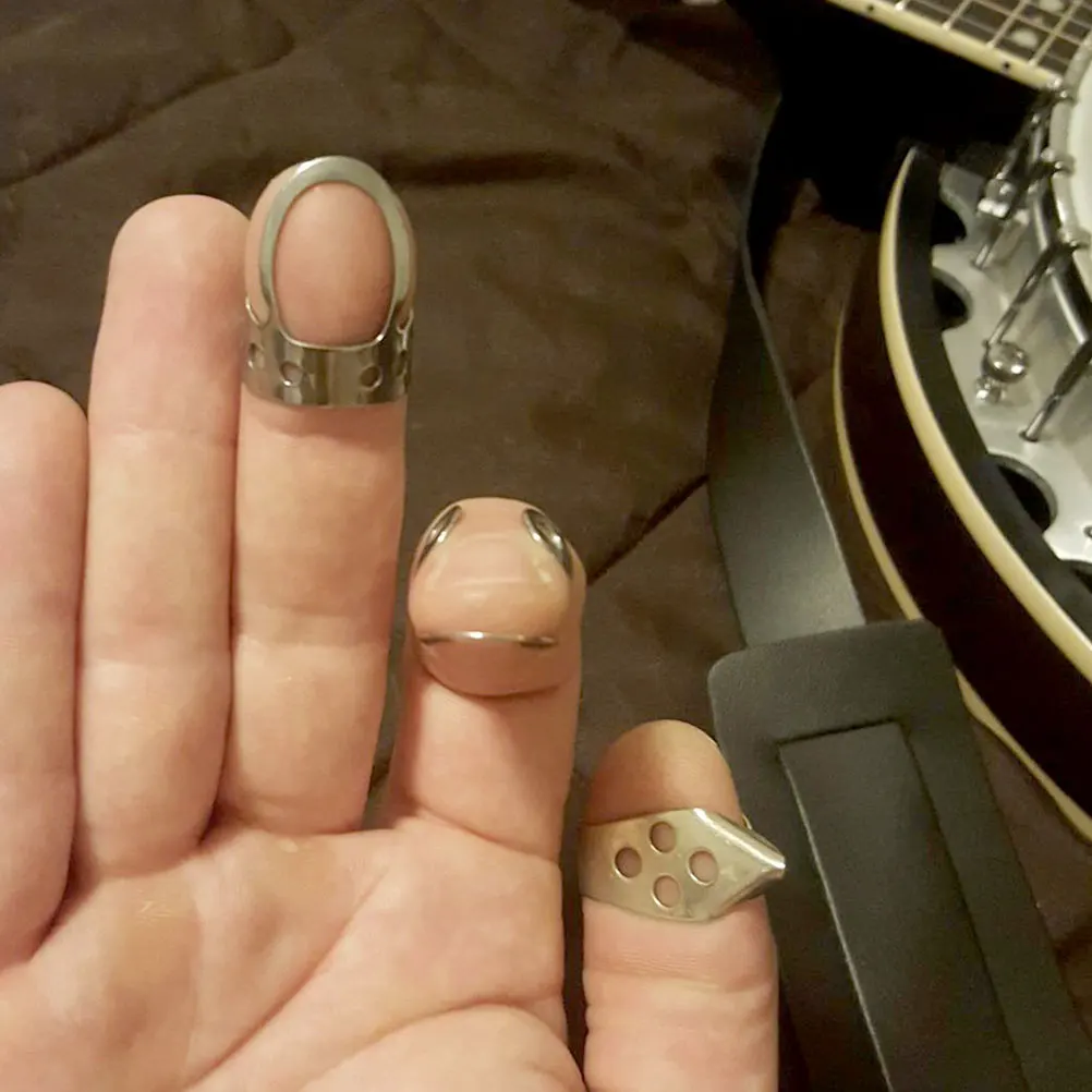 1set Brass Guitar Durable Banjo Finger Picks Set Small Banjo Adjustable Finger Picks Set Metal Ukulele Bass Accessories
1set Brass Guitar Durable Banjo Finger Picks Set Small Banjo Adjustable Finger Picks Set Metal Ukulele Bass Accessories