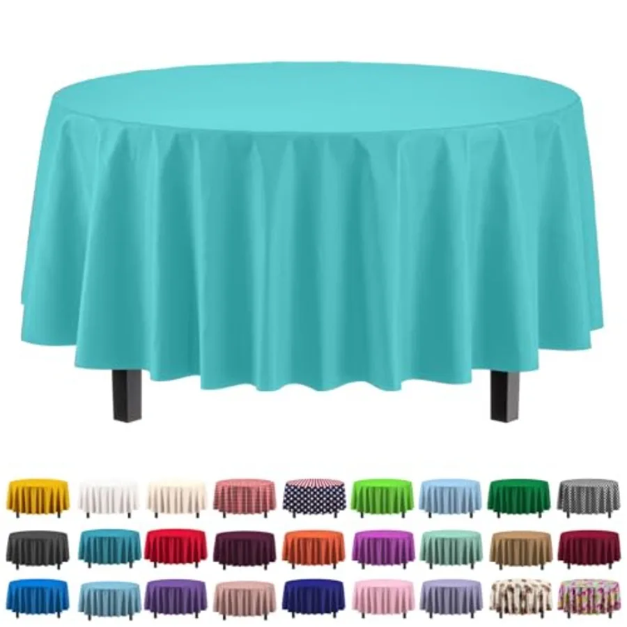 Exquisite 6-Pack Premium Plastic Tablecloth 84in. Round Plastic Table Cover - Aqua…
Exquisite 6-Pack Premium Plastic Tablecloth 84in. Round Plastic Table Cover - Aqua…