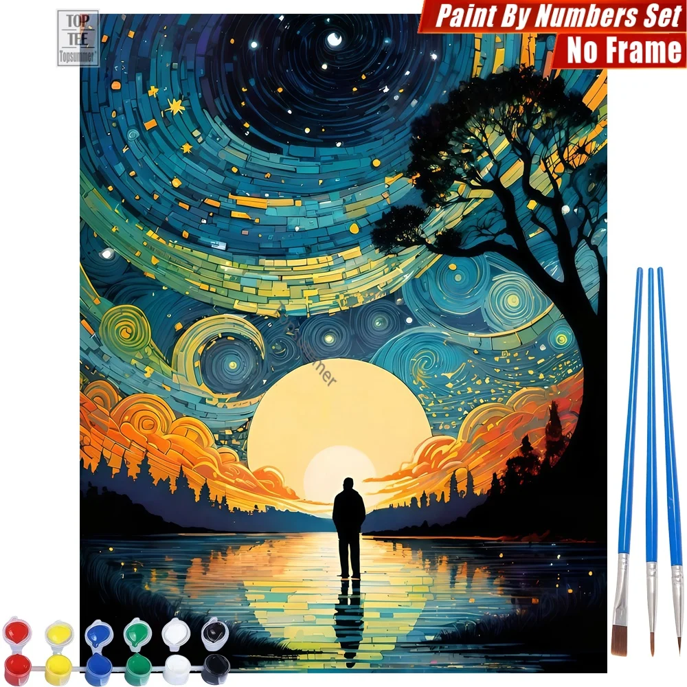 Fantastical Night Lake DIY Digital Oil Painting Set - Person Lake Galaxy Home Decor Thanksgiving Day Gift For Grandma
Fantastical Night Lake DIY Digital Oil Painting Set - Person Lake Galaxy Home Decor Thanksgiving Day Gift For Grandma