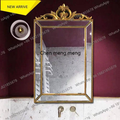 M182 Modern light luxury American wall-mounted bathroom mirror, fireplace decorative mirror, porch cosmetic mirror
M182 Modern light luxury American wall-mounted bathroom mirror, fireplace decorative mirror, porch cosmetic mirror