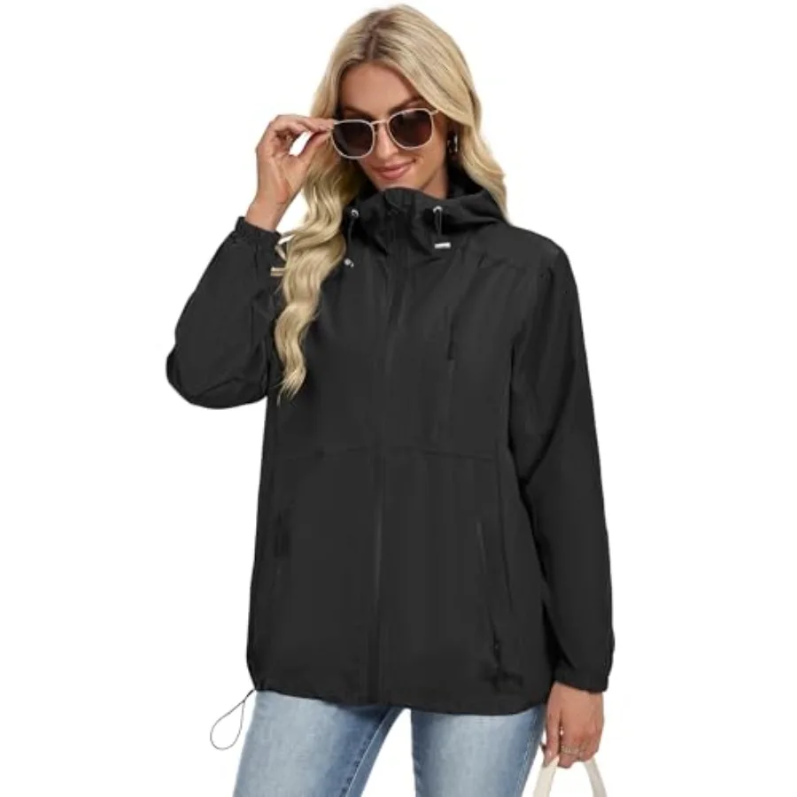 Avoogue Women's Lightweight Rain Jacket Waterproof with Hood Packable Windbreaker Jacket for Women
Avoogue Women's Lightweight Rain Jacket Waterproof with Hood Packable Windbreaker Jacket for Women
