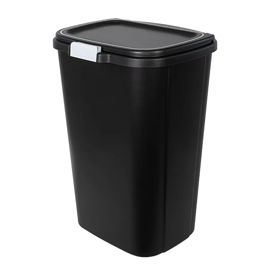 Kitchen Trash Can 13 Gallon Plastic Odor Block Touch Top Garbage Bin with Push Button Lid Black
Kitchen Trash Can 13 Gallon Plastic Odor Block Touch Top Garbage Bin with Push Button Lid Black