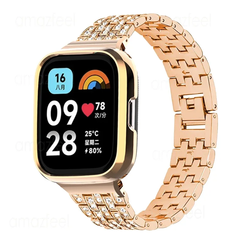Diamond Watchstrap Metal Case Protector For Redmi Watch 3 Active Watch Bracelets For Redmi Watch 2 Lite mi watch lite Wristband
Diamond Watchstrap Metal Case Protector For Redmi Watch 3 Active Watch Bracelets For Redmi Watch 2 Lite mi watch lite Wristband