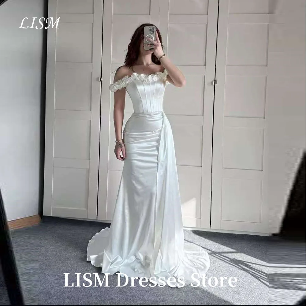 LISM Elegant Off Shoulder Mermaid Evening Dresses With Detachable Train 3D Flowers Long Prom Gowns Formal Party Customized
LISM Elegant Off Shoulder Mermaid Evening Dresses With Detachable Train 3D Flowers Long Prom Gowns Formal Party Customized