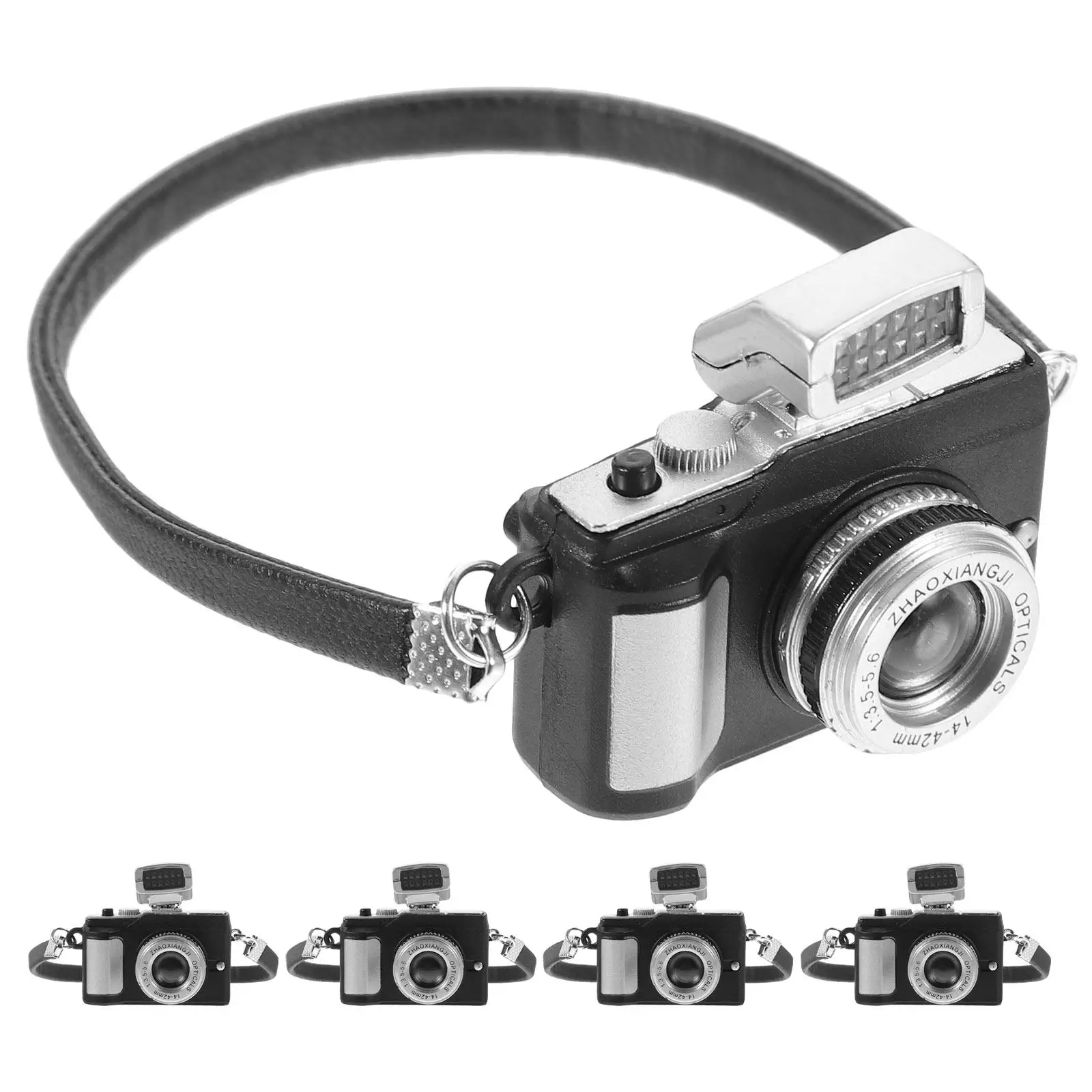 Набор из 5 миниатюрных винтажных камер с отсоединяемым ремешком для декора кукольного домика, реквизита для фотосъемки, настольных диорам и домашнего интерьера
Набор из 5 миниатюрных винтажных камер с отсоединяемым ремешком для декора кукольного домика, реквизита для фотосъемки, настольных диорам и домашнего интерьера