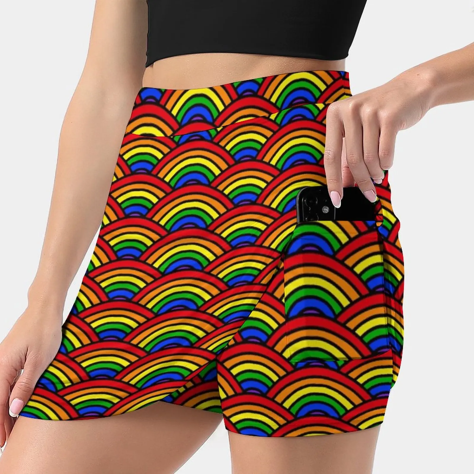 Rainbow Scallop Women's skirt Sport Skort Skirt With Pocket Fashion Korean Style Skirt 4Xl Skirts Rainbow Scallop Pattern
Rainbow Scallop Women's skirt Sport Skort Skirt With Pocket Fashion Korean Style Skirt 4Xl Skirts Rainbow Scallop Pattern