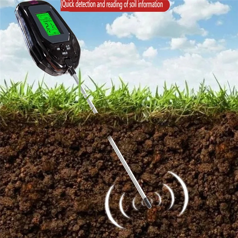 Тестер почвы «пять в одном», трансграничный новый измеритель влажности почвы, тестер PH для цветов и садоводства, ABS + металл, 1 шт. 
Тестер почвы «пять в одном», трансграничный новый измеритель влажности почвы, тестер PH для цветов и садоводства, ABS + металл, 1 шт.