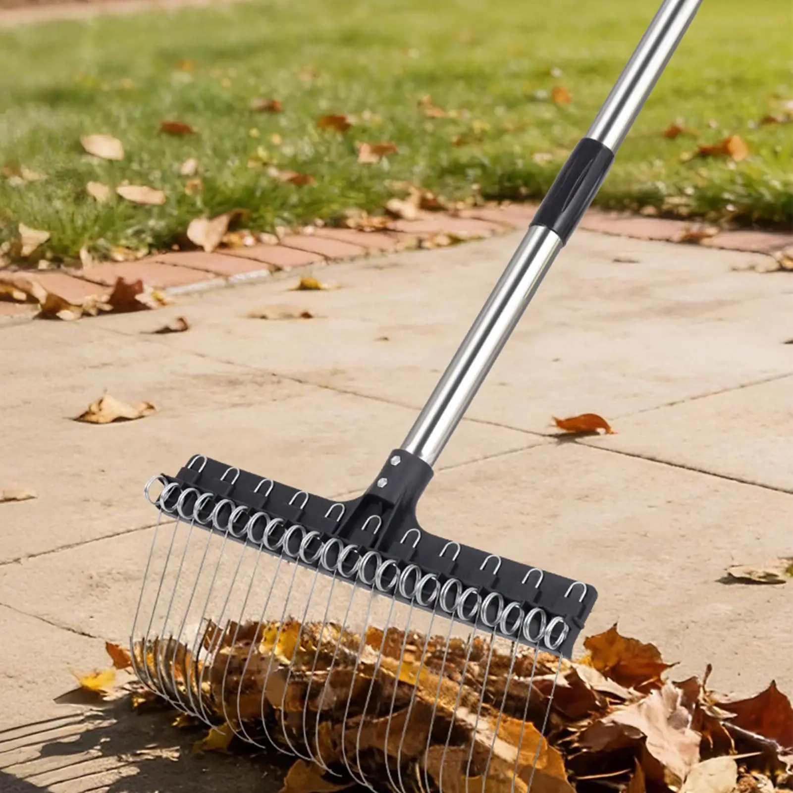 Rakes For Lawns Heavy Duty Wide Steel Tines Long Handle 38.58 To 63 Inch Adjustable Metal Turf Rake For Grass Leaves Gardening
Rakes For Lawns Heavy Duty Wide Steel Tines Long Handle 38.58 To 63 Inch Adjustable Metal Turf Rake For Grass Leaves Gardening