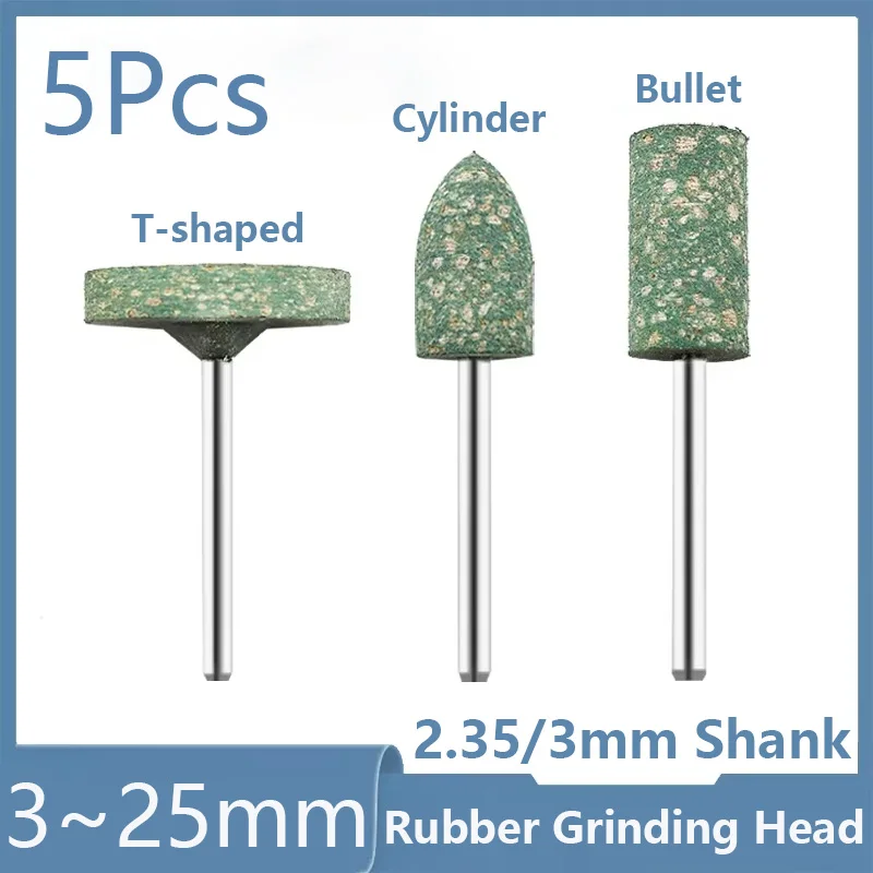 5Pcs 2.35mm/3mm Shank Rubber Grinding Head for Rotary Tools Rubber with Abrasives Grinding Wheel for Metal Plastic Polishing
5Pcs 2.35mm/3mm Shank Rubber Grinding Head for Rotary Tools Rubber with Abrasives Grinding Wheel for Metal Plastic Polishing