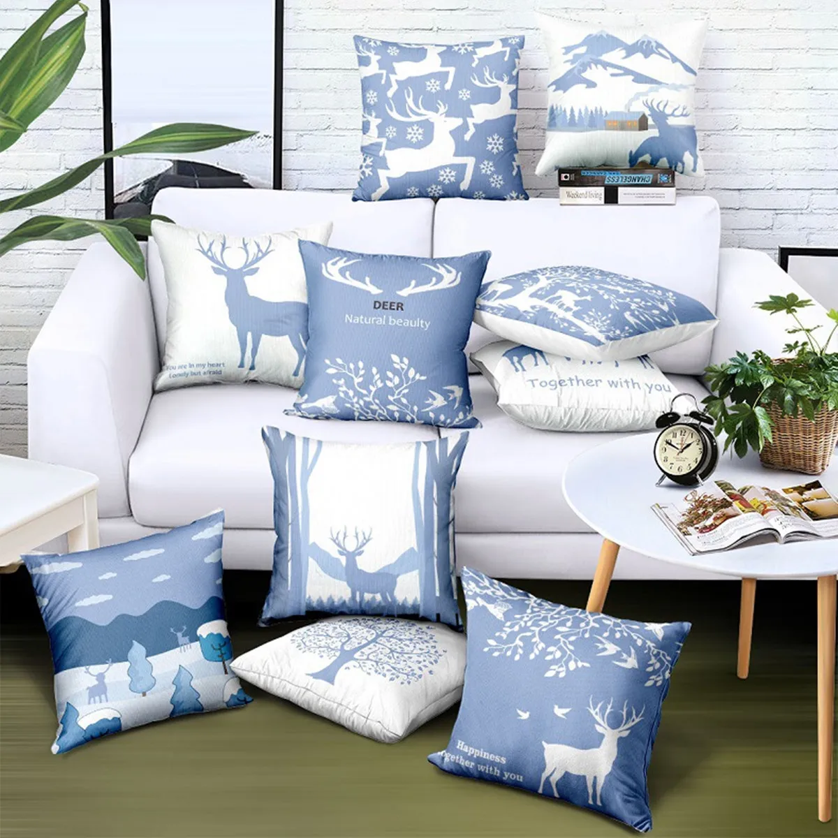 NEW Skyblue Cushion Cover Reindeer Forest Pillow Cover Polyester Twill Fabric Decorative Pillows for Sofa Car Chairs Home Decor
NEW Skyblue Cushion Cover Reindeer Forest Pillow Cover Polyester Twill Fabric Decorative Pillows for Sofa Car Chairs Home Decor