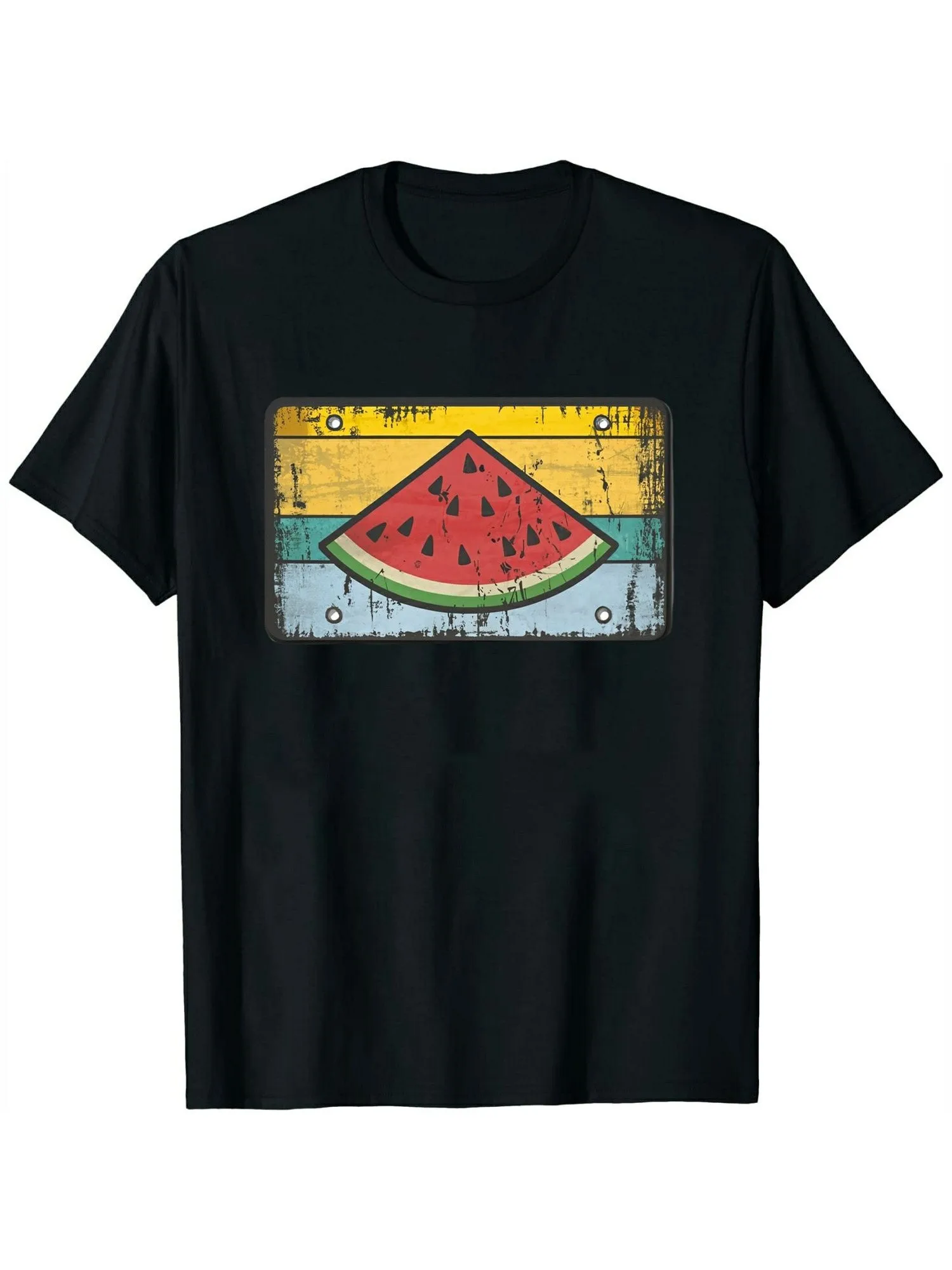Men's Retro Summer T-Shirt with Watermelon Slice Pattern and Wood Grain Design, Soft
Men's Retro Summer T-Shirt with Watermelon Slice Pattern and Wood Grain Design, Soft