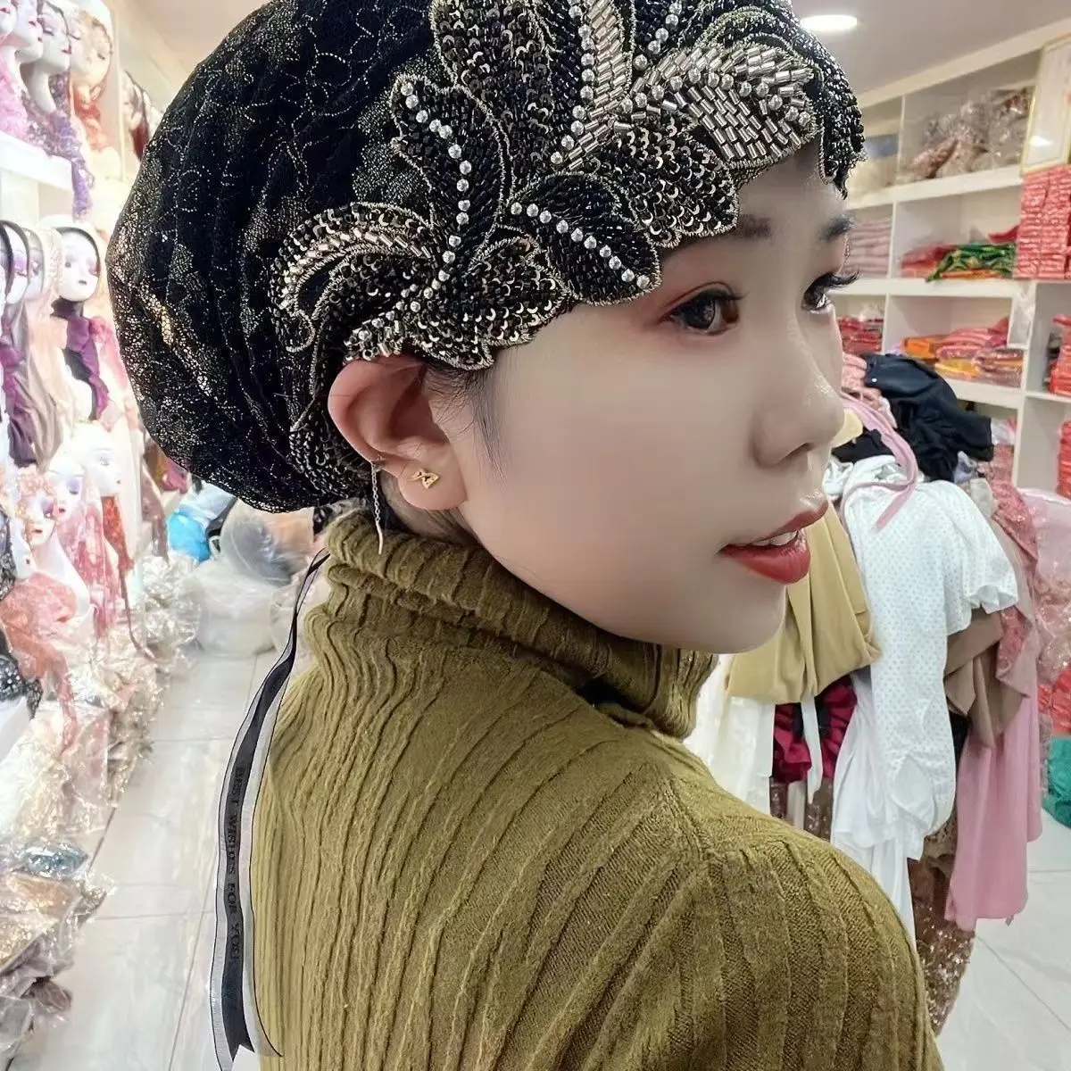 Fashion Underscarf Lace Embroidery Beanies Bead Turban Women Muslim Hijab Hat Hair Band Headscarf Bonnet Headband Turbante Mujer
Fashion Underscarf Lace Embroidery Beanies Bead Turban Women Muslim Hijab Hat Hair Band Headscarf Bonnet Headband Turbante Mujer