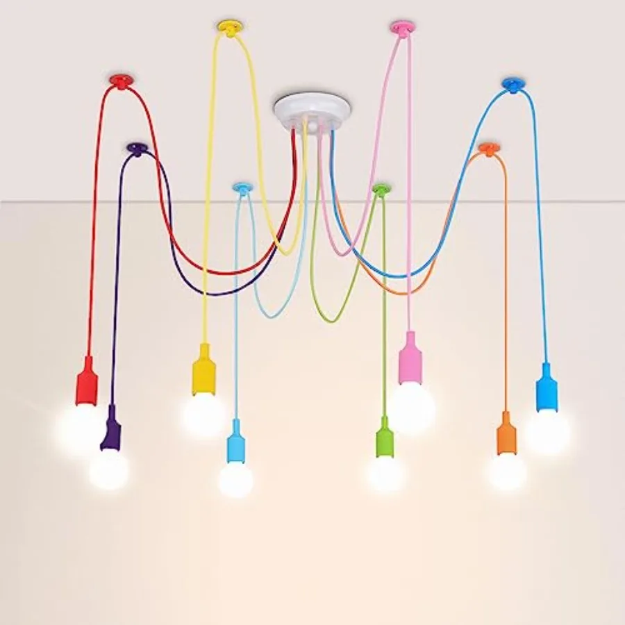 Colorful Spider Chandelier, Ceiling Light Fixtures Adjustable DIY Ceiling Hanging Pendant Light for 's Playroom Classroom Livin
Colorful Spider Chandelier, Ceiling Light Fixtures Adjustable DIY Ceiling Hanging Pendant Light for 's Playroom Classroom Livin