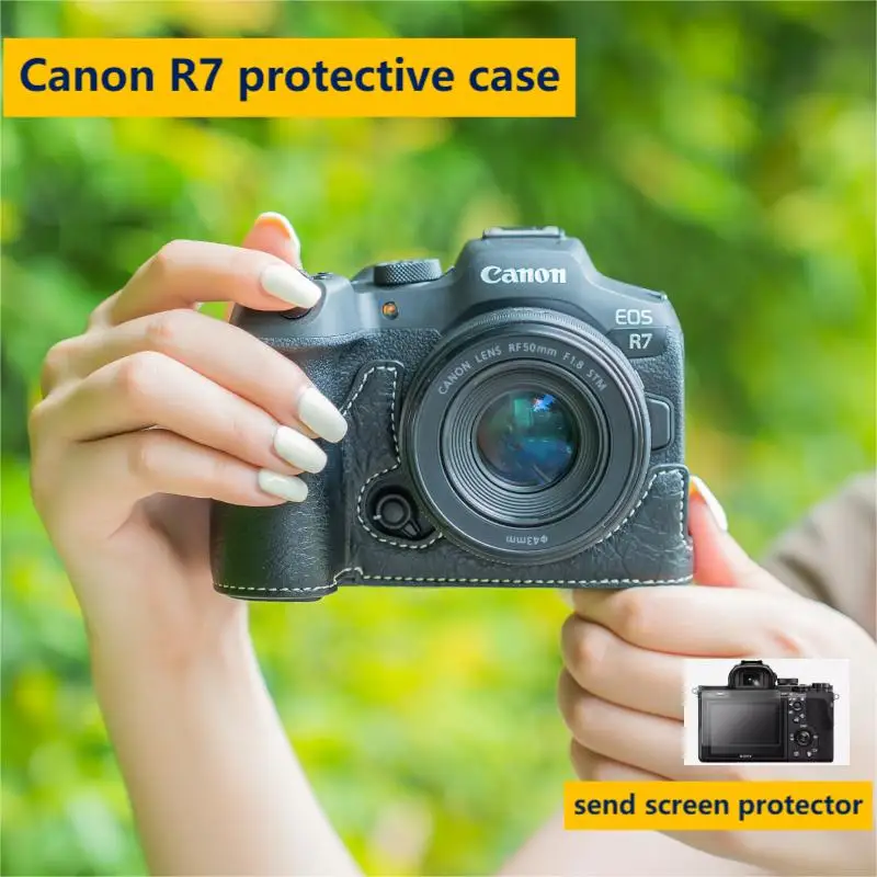 Camera protective case for Canon R7 protective case R7 camera base shell leather case
Camera protective case for Canon R7 protective case R7 camera base shell leather case