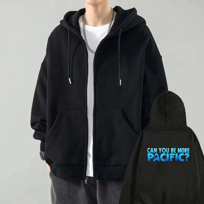 Mens Hooded Jacket Black Can You Be More Pacific Printed Casual Streetwear Zipper Hoodie For Daily Wear Travel Outdoors
Mens Hooded Jacket Black Can You Be More Pacific Printed Casual Streetwear Zipper Hoodie For Daily Wear Travel Outdoors