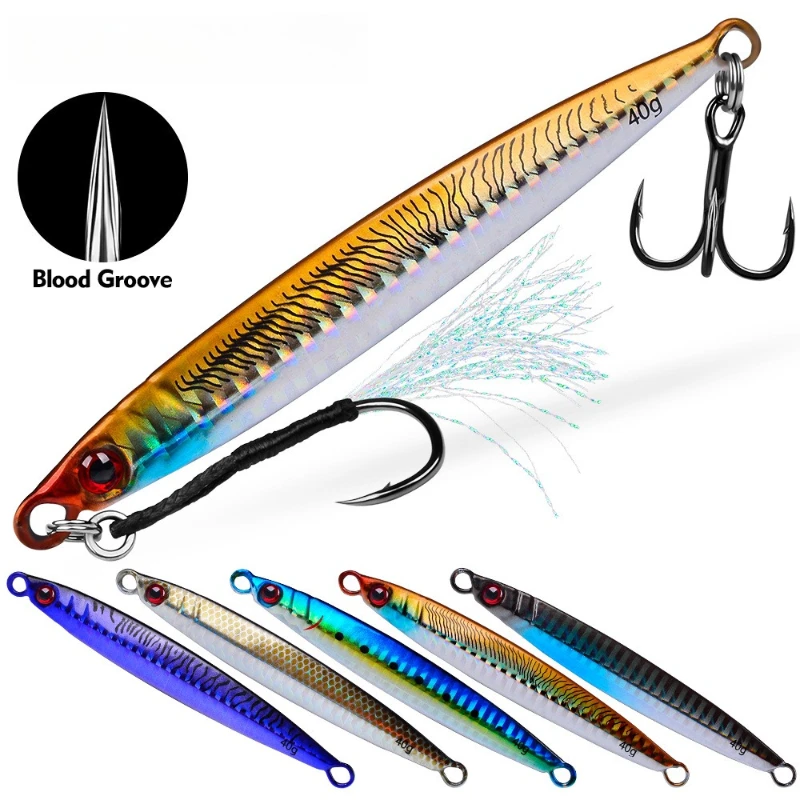 4pcs 14g-40g Jigs Sink Fast Metal Fishing Lures for Long Distance Casting with Hooks 3D Fast Retrieve Sea with Squid Hook
4pcs 14g-40g Jigs Sink Fast Metal Fishing Lures for Long Distance Casting with Hooks 3D Fast Retrieve Sea with Squid Hook