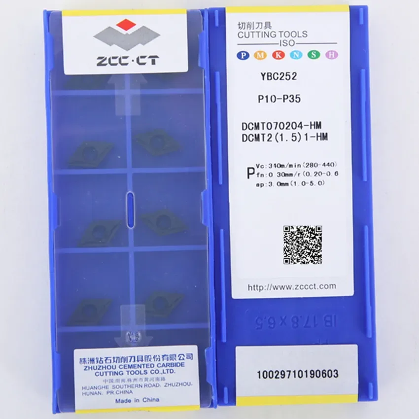 DCMT070204-HM YBC251/DCMT070208-HM YBC251/DCMT070204-HM YBC252/DCMT070208-HM YBC252 ZCC.CT CNC carbide inserts 10pcs/box
DCMT070204-HM YBC251/DCMT070208-HM YBC251/DCMT070204-HM YBC252/DCMT070208-HM YBC252 ZCC.CT CNC carbide inserts 10pcs/box