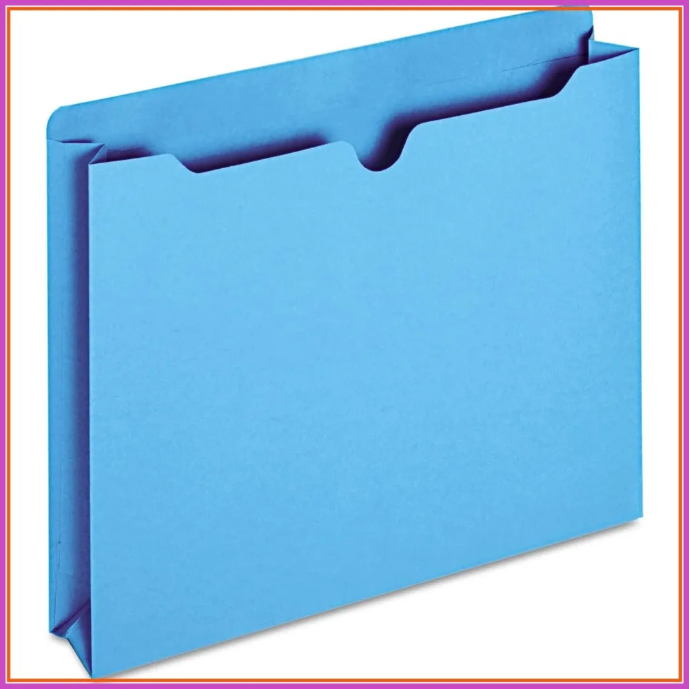 Letter Size File Jackets, 2-Inch Expansion, Blue, 50 Pack
Letter Size File Jackets, 2-Inch Expansion, Blue, 50 Pack