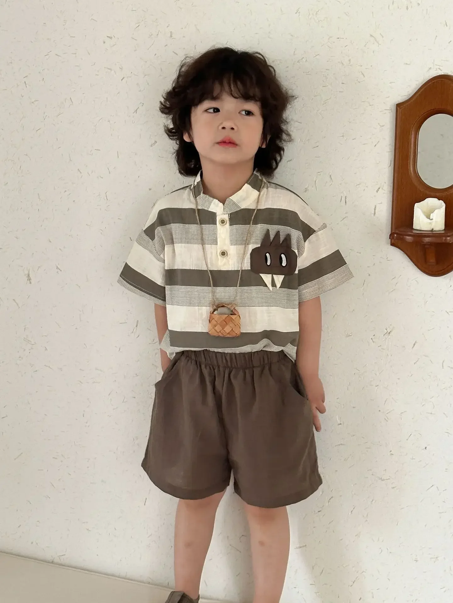 1 - 8 Y Child Baby Boys Stylish Kids Boys' Cotton Striped Short Sleeve Shirt and Brown Shorts Comfort and Fashion Combined Set
1 - 8 Y Child Baby Boys Stylish Kids Boys' Cotton Striped Short Sleeve Shirt and Brown Shorts Comfort and Fashion Combined Set