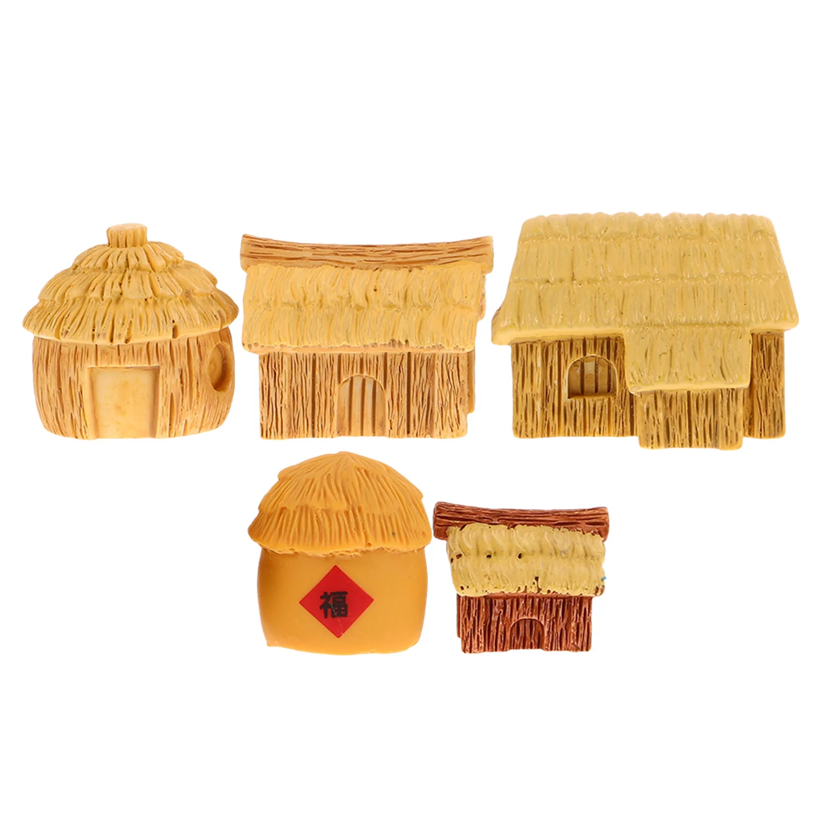 5pcs Mini Resin House: Micro Landscape Decor Miniature Cottage For Fairy Garden Terrarium Succulent Pots Desk Shelf Home
5pcs Mini Resin House: Micro Landscape Decor Miniature Cottage For Fairy Garden Terrarium Succulent Pots Desk Shelf Home