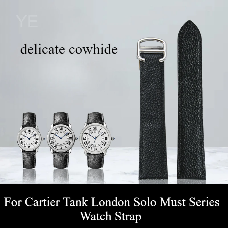 Black Cowhide Watchstrap 18 20 23mm Embossed Quick Change Mechanism for Cartier Tank Double Tail Solid Steel Folding Buckle Band
Black Cowhide Watchstrap 18 20 23mm Embossed Quick Change Mechanism for Cartier Tank Double Tail Solid Steel Folding Buckle Band