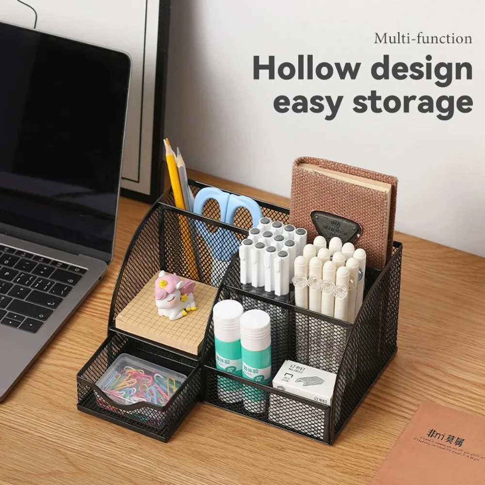 For Stationery Storage and Desktop Organization Multifunctional Seven-Grid Metal Hollow Pen Holder Korean Style Desk Organizer
For Stationery Storage and Desktop Organization Multifunctional Seven-Grid Metal Hollow Pen Holder Korean Style Desk Organizer