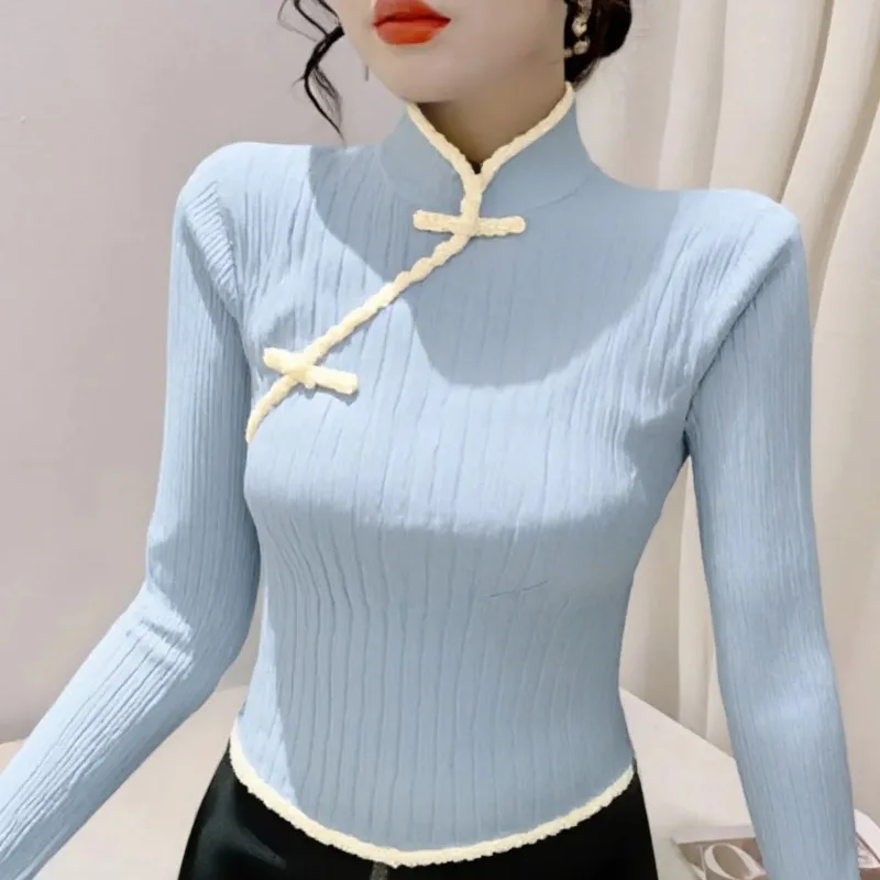 Sweater For Women 2025 Autumn Winter New Style Button Short Long-sleeved Top Pullovers
Sweater For Women 2025 Autumn Winter New Style Button Short Long-sleeved Top Pullovers