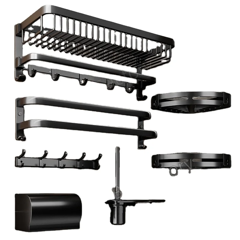 Modern 5-piece bathroom accessories aluminum silver chrome hotel bathroom hardware set stainless steel
Modern 5-piece bathroom accessories aluminum silver chrome hotel bathroom hardware set stainless steel