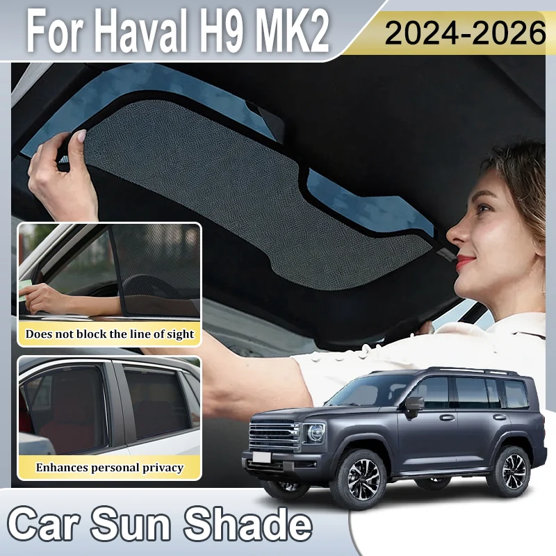 Car Sun Shades For Haval H9 MK2 Accessories 2024 2025 2026 Sunshades Heat insulation Window Curtain Mesh Visor Auto Part Tools
Car Sun Shades For Haval H9 MK2 Accessories 2024 2025 2026 Sunshades Heat insulation Window Curtain Mesh Visor Auto Part Tools