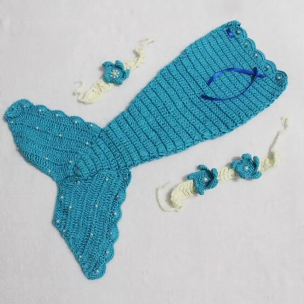 3pcs/Set Creative Baby Mermaid Costume Set Handmade Soft Newborn Photography Props Fishtail Clothing Washable
3pcs/Set Creative Baby Mermaid Costume Set Handmade Soft Newborn Photography Props Fishtail Clothing Washable