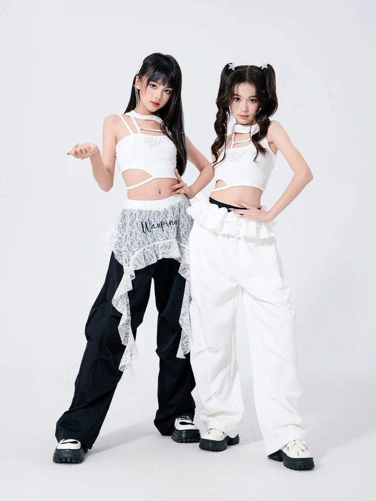 2025 Girls Group Jazz Dance Costumes White Vest Hiphop Pants Outfits Children Ballroom Hip Hop Dance Performance Wear DQS19663
2025 Girls Group Jazz Dance Costumes White Vest Hiphop Pants Outfits Children Ballroom Hip Hop Dance Performance Wear DQS19663