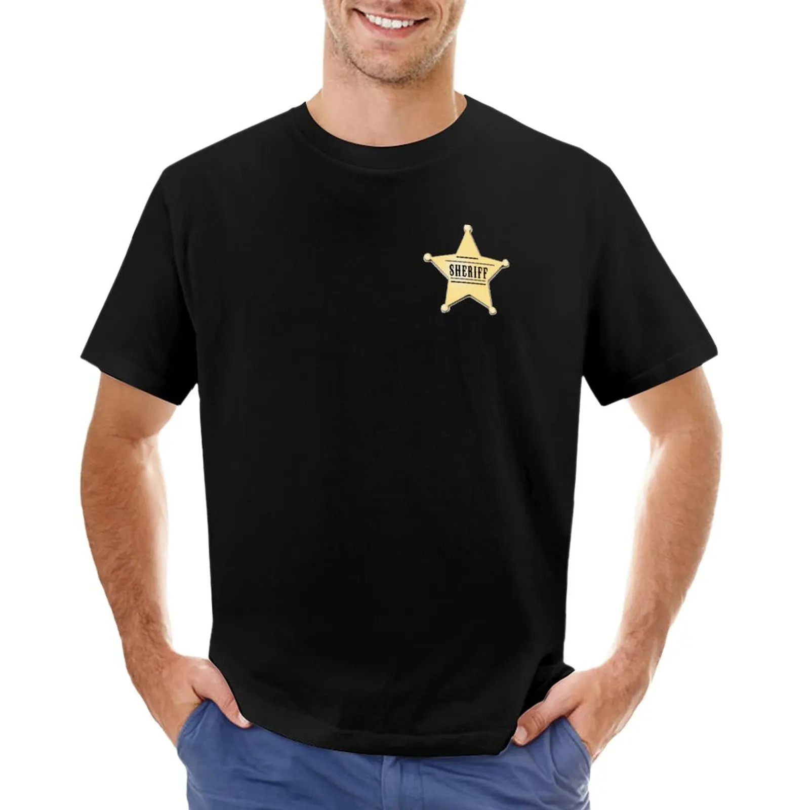 Sheriff Star Badge T-Shirt boys animal print funnys quick-drying cute clothes Men's cotton t-shirt
Sheriff Star Badge T-Shirt boys animal print funnys quick-drying cute clothes Men's cotton t-shirt
