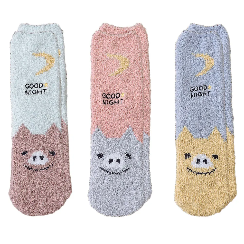 3 Pairs Coral Fleece Mid Tube Women Moon Warm Winter Floor Socks Soft Elastic Material Comfortable Sleep
3 Pairs Coral Fleece Mid Tube Women Moon Warm Winter Floor Socks Soft Elastic Material Comfortable Sleep