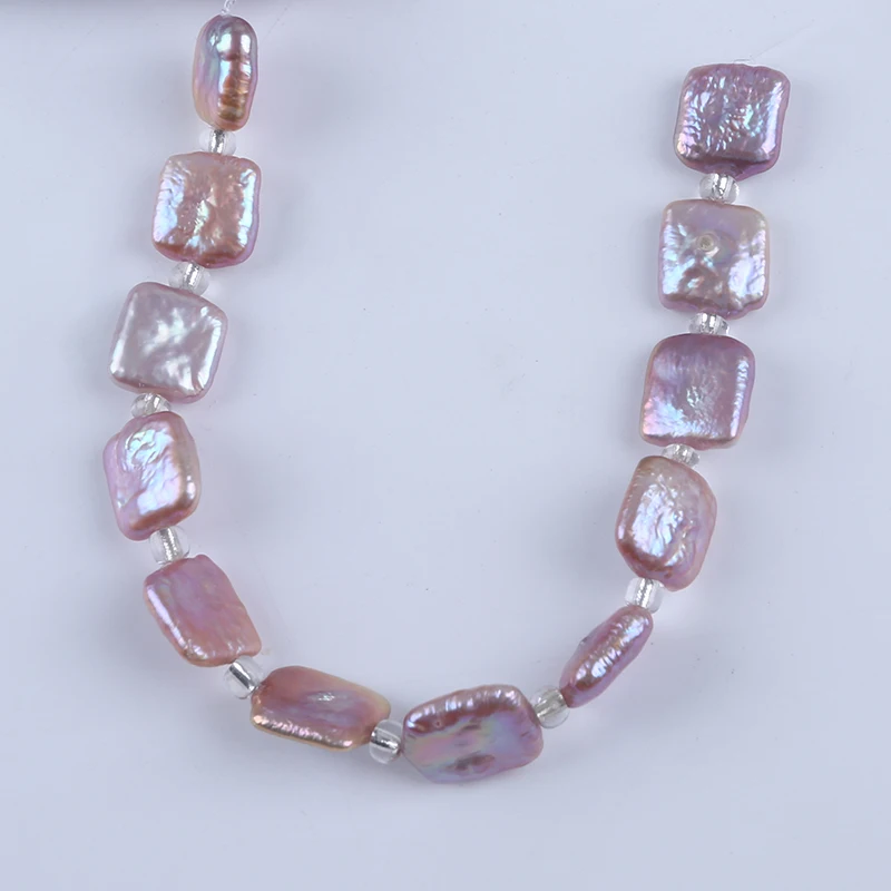 Natural Purple Short Strands 7" Length 11-13mm Square Baroque Shape Loose Freshwater Pearl Beads for Jewelry Making
Natural Purple Short Strands 7" Length 11-13mm Square Baroque Shape Loose Freshwater Pearl Beads for Jewelry Making