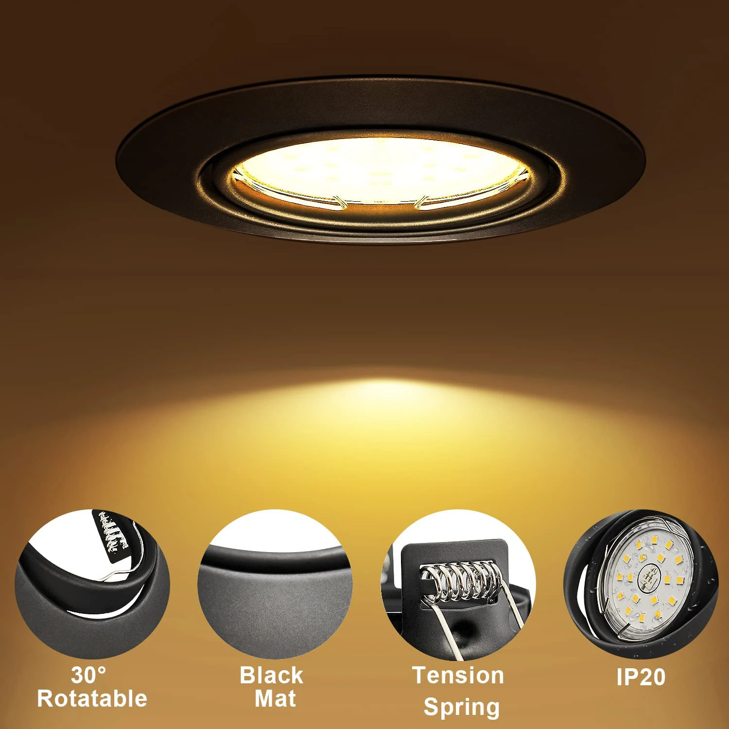 5pcs Recessed LED Ceiling Light Fitting Round Adjustable Frame MR16 GU10 Bulb Fixture Downlight Holder
5pcs Recessed LED Ceiling Light Fitting Round Adjustable Frame MR16 GU10 Bulb Fixture Downlight Holder