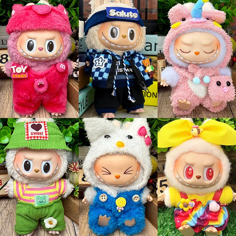 Suitable for Labubu dolls, 17cm plush vinyl clothing replacement set for first and second generation dolls.
Suitable for Labubu dolls, 17cm plush vinyl clothing replacement set for first and second generation dolls.
