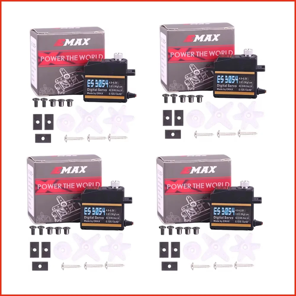 4pcs/lot Emax ES3054 3054 4.8V-6.0V 17g 3.5kg 23T Metal Gear Digital Servo
4pcs/lot Emax ES3054 3054 4.8V-6.0V 17g 3.5kg 23T Metal Gear Digital Servo