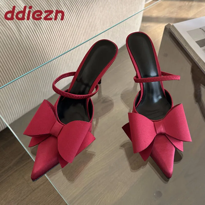 Female Pointed Toe Footwear Elegant Women Heeled Sandals Shoes Fashion Butterfly-Knot Ladies Heels Sandals Shoes Big Size 43
Female Pointed Toe Footwear Elegant Women Heeled Sandals Shoes Fashion Butterfly-Knot Ladies Heels Sandals Shoes Big Size 43