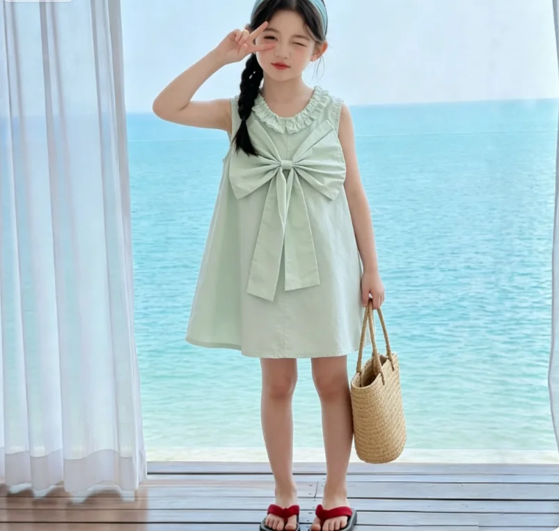Girls' Dress 2026 Spring and Summer New Children's Clothing Korean Style Girl Baby Pure Cotton Foreign Style Bow Dress
Girls' Dress 2026 Spring and Summer New Children's Clothing Korean Style Girl Baby Pure Cotton Foreign Style Bow Dress