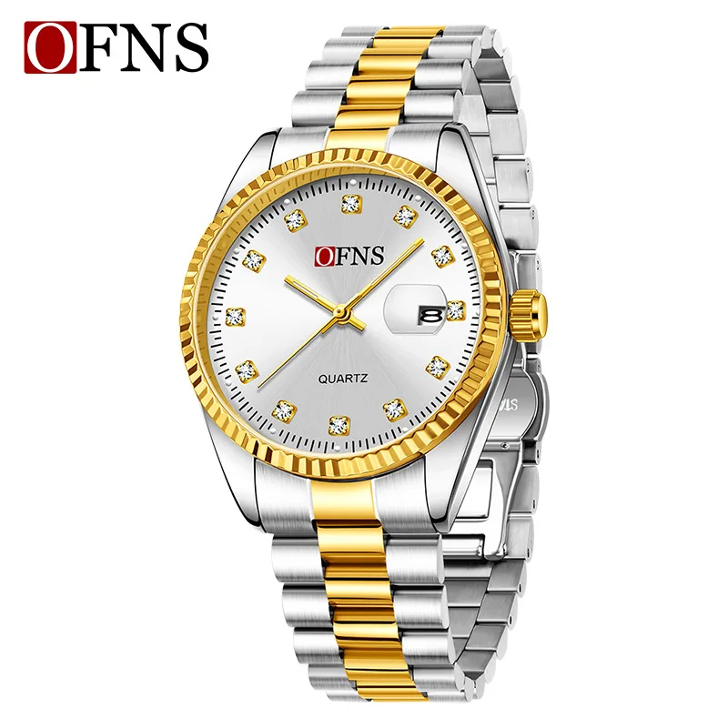 Ofns 1592 Classic Business And Leisure Couple Quartz Watch Night Light Calendar 3atm Waterproof Diamond Set Simple Steel Belt
Ofns 1592 Classic Business And Leisure Couple Quartz Watch Night Light Calendar 3atm Waterproof Diamond Set Simple Steel Belt