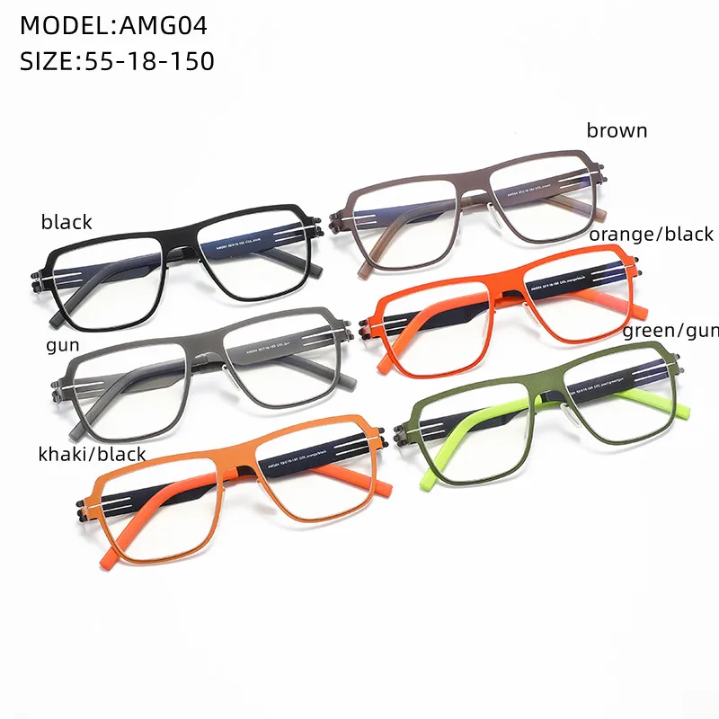 Eyeglasses Men Stainless Steel Glasses Frames Women Square Elastic Ultralight Optical Prescription Diopter Bluelight Eyeglass
Eyeglasses Men Stainless Steel Glasses Frames Women Square Elastic Ultralight Optical Prescription Diopter Bluelight Eyeglass 
