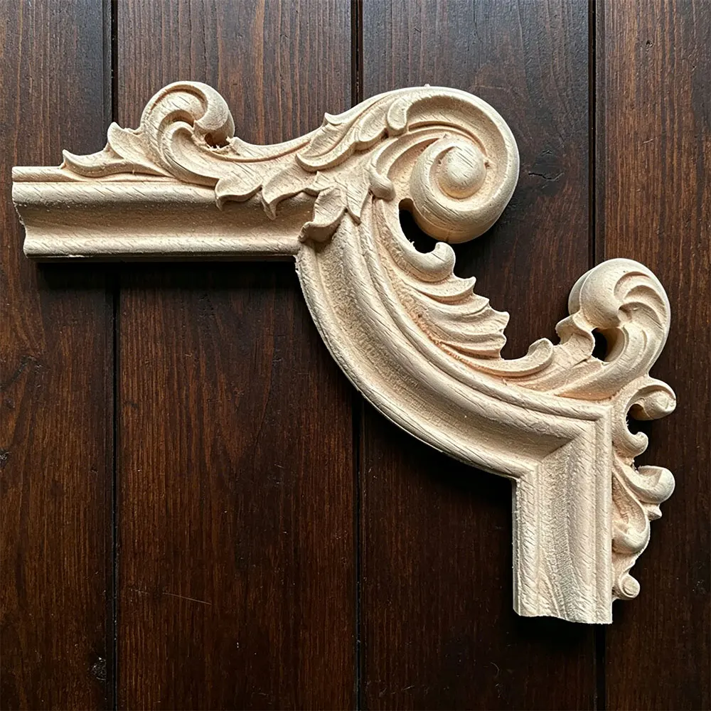 2PCS Vintage Floral Wood Carved Corner Applique Wooden Carving Decal for Furniture Cabinet Door Frame Wall Home Decor Crafts
2PCS Vintage Floral Wood Carved Corner Applique Wooden Carving Decal for Furniture Cabinet Door Frame Wall Home Decor Crafts