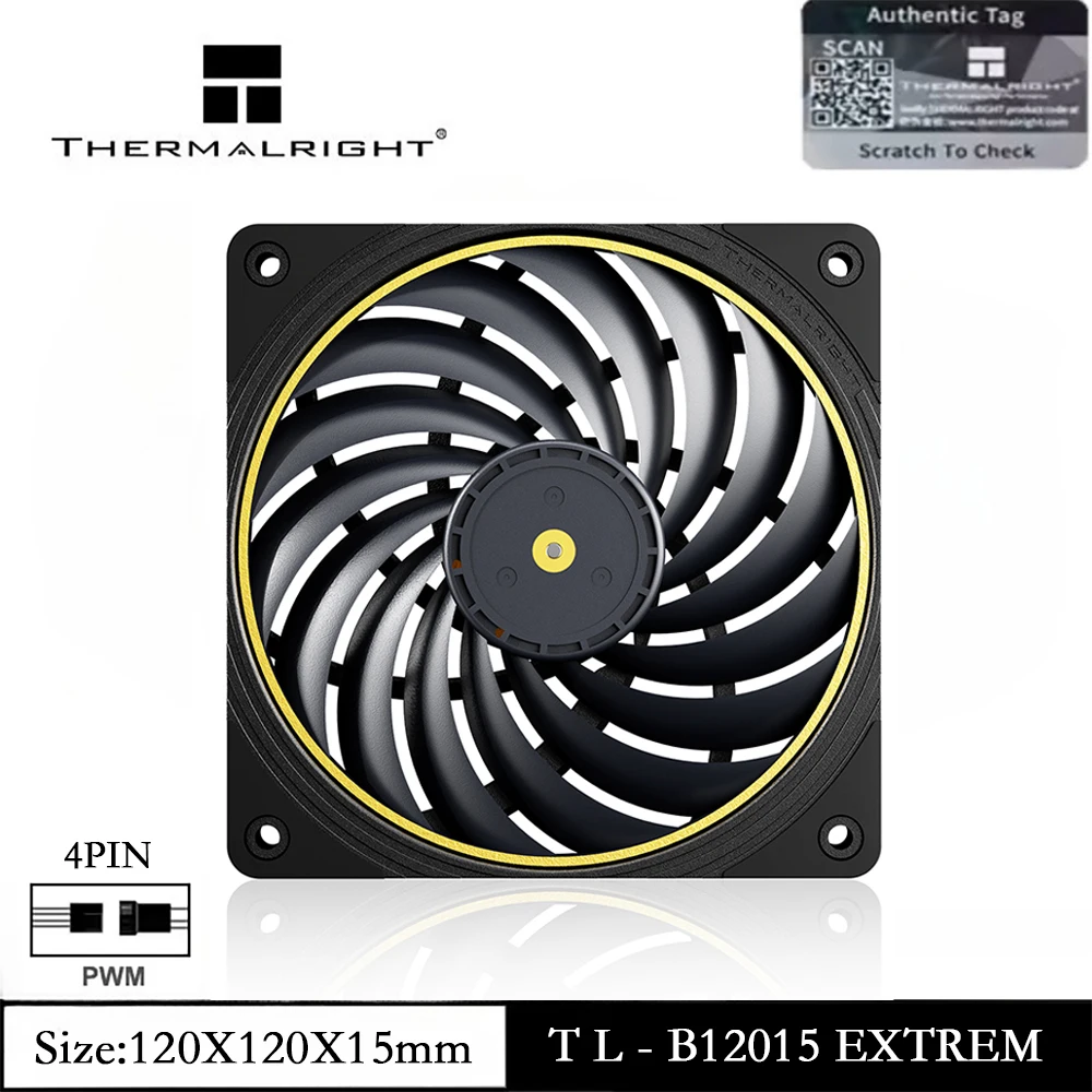Thermalright TL-B12015 EXTREM Computer Case Fan, 120x120x15mm, Noise Reduction Design/15 Fan Blades, Free Safety Pc Fans Guard
Thermalright TL-B12015 EXTREM Computer Case Fan, 120x120x15mm, Noise Reduction Design/15 Fan Blades, Free Safety Pc Fans Guard