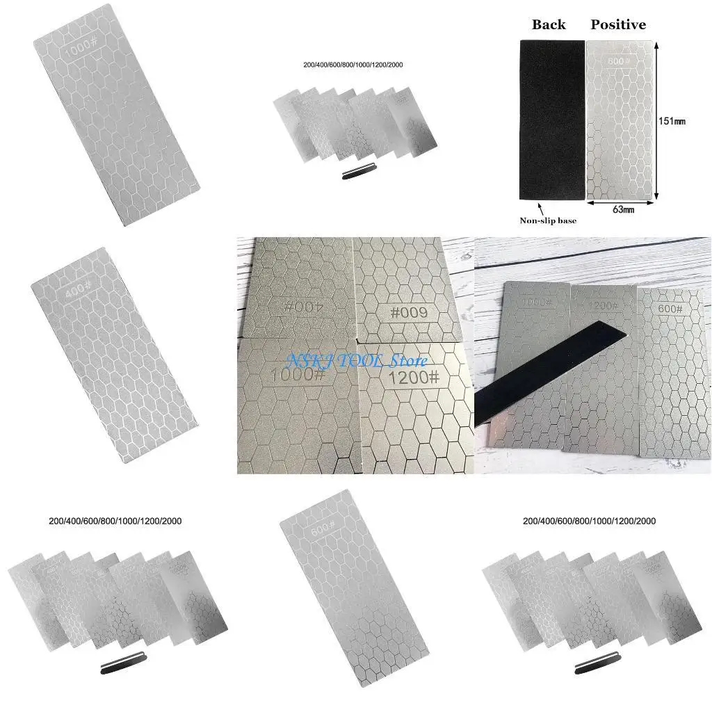 L8RC Double-Sided Diamond Sharpening Stone Knife Sharpener Whetstone Honeycomb Surfaces Plate with Non-slip Base for Scissor
L8RC Double-Sided Diamond Sharpening Stone Knife Sharpener Whetstone Honeycomb Surfaces Plate with Non-slip Base for Scissor