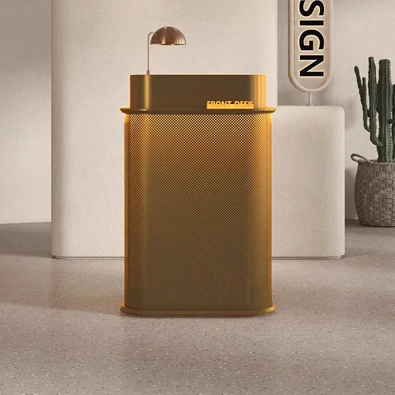 Modern Luxury Golden Reception Desk Nordic Mall Outfit Shop Beauty Salon Church Pulpit Commercial Furniture Приемная Стойка FYRD
Modern Luxury Golden Reception Desk Nordic Mall Outfit Shop Beauty Salon Church Pulpit Commercial Furniture Приемная Стойка FYRD